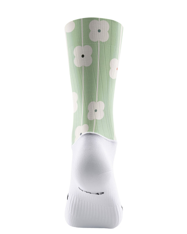 ROCKBROS Women's Mint Green Floral Striped Breathable Cycling Set