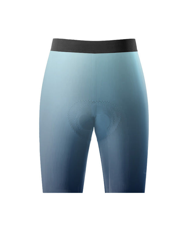 ROCKBROS Men's Sky Blue Gradient Compression Cycling Bibs