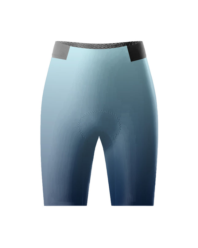 ROCKBROS Men's Sky Blue Gradient Compression Cycling Bibs
