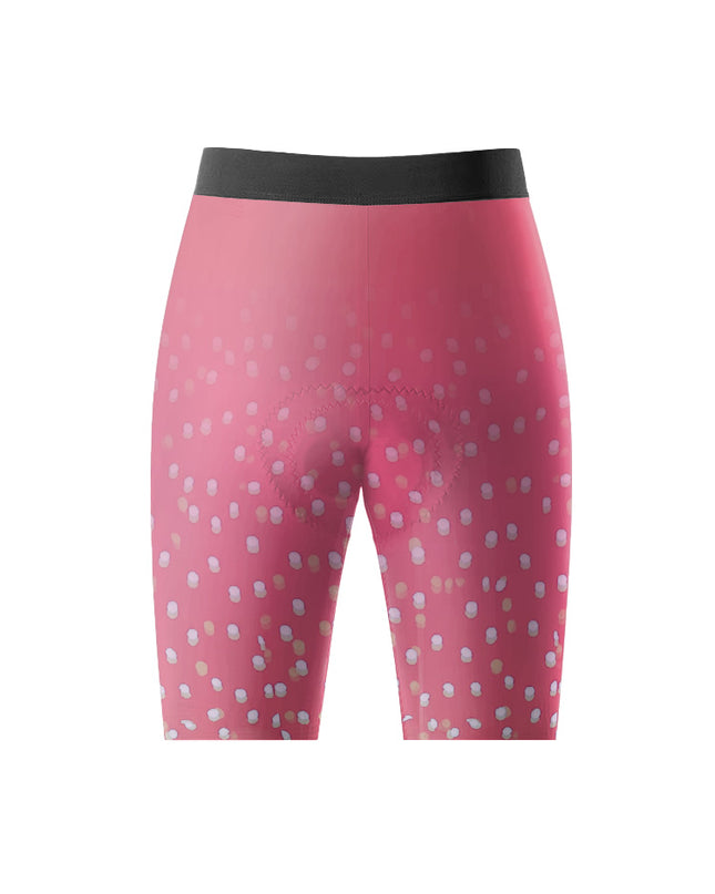 ROCKBROS Women's Short Sleeve Breathable Red Speckled Print Cycling Set