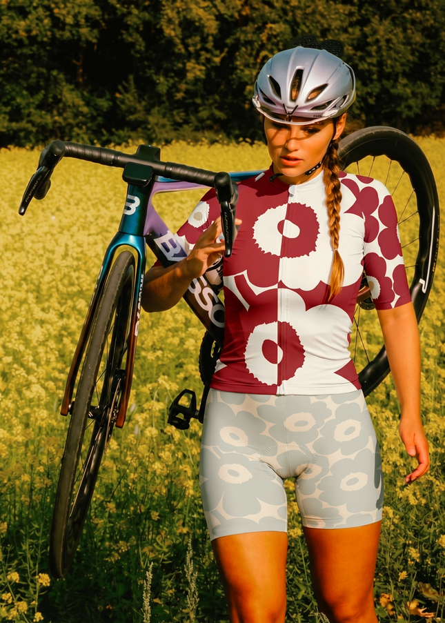 ROCKBROS Women's Muted Flora Quiet-Luxury Pro Cycle Shorts