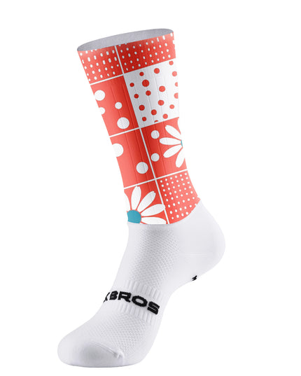 ROCKBROS Women's Heart and Daisy Patchwork Short Sleeve Cycling Set