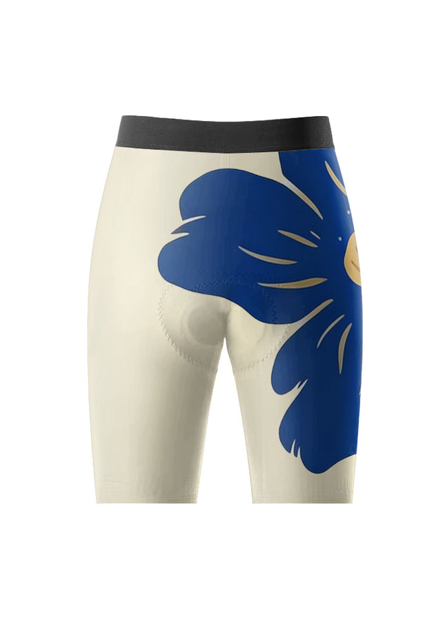 ROCKBROS Women Blue Floral Short Sleeve Cycling Set