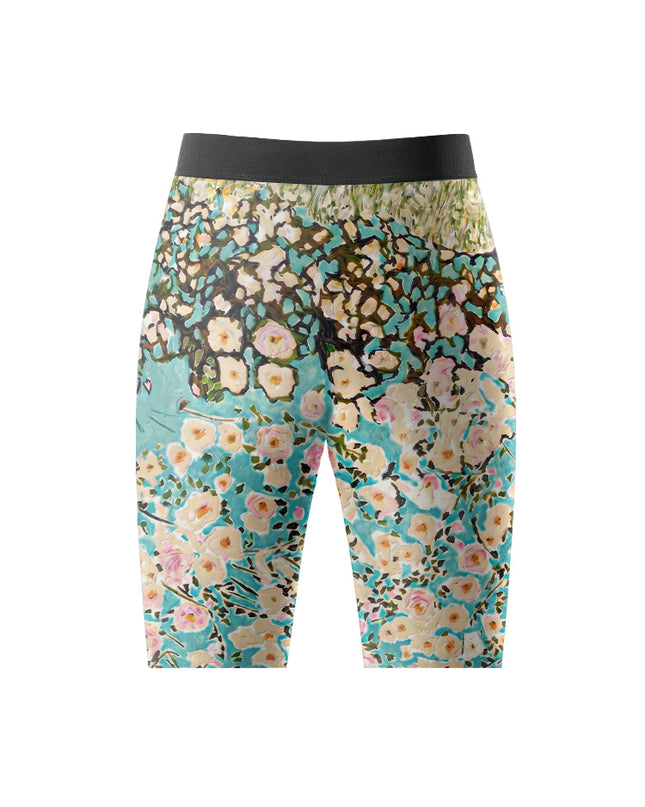 ROCKBROS Women's Impressionist Floral Compression Cycling Shorts