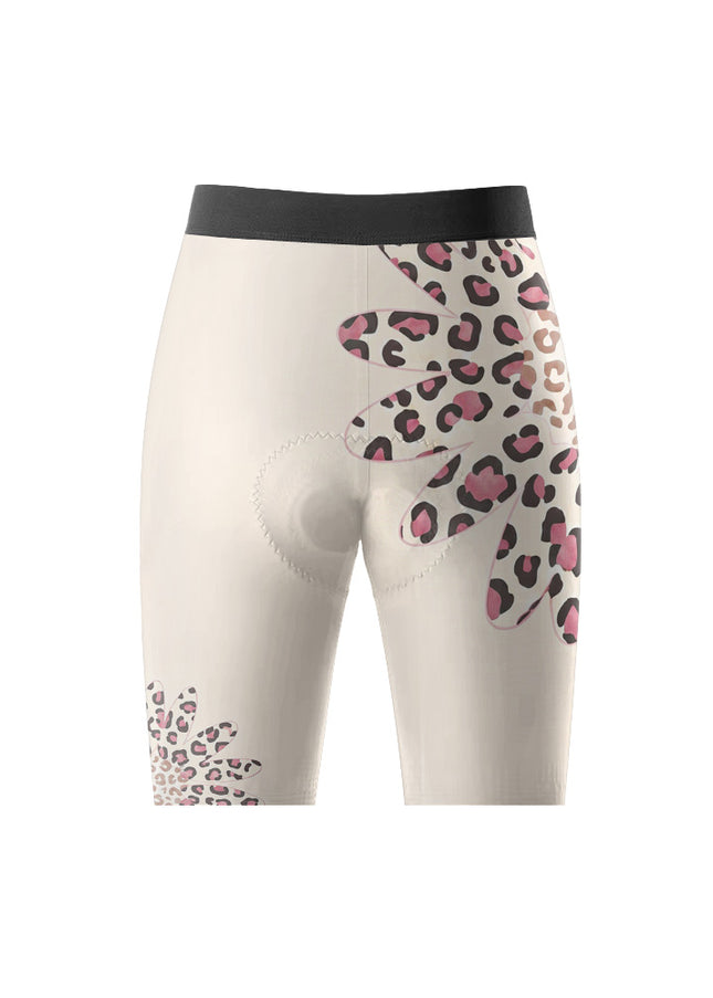 ROCKBROS Women's Floral Leopard Print Professional Cycling Shorts