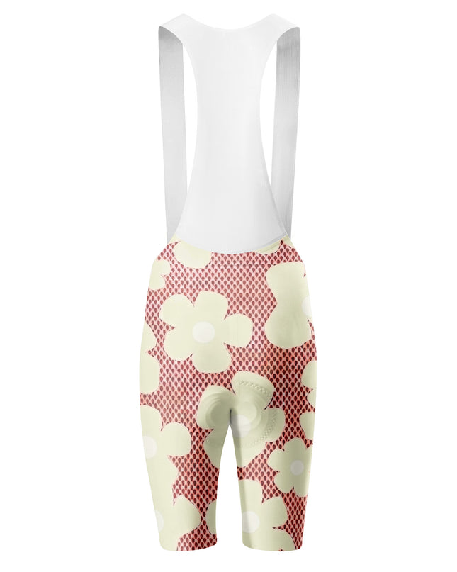 ROCKBROS Women's Retro Daisy Mesh Print Short Sleeve Cycling Set