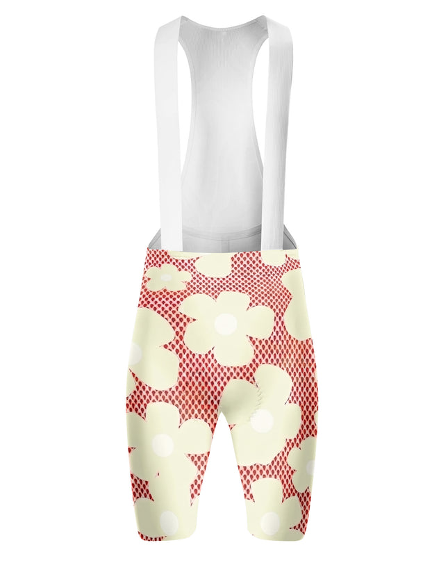 ROCKBROS Women's Retro Daisy Mesh Print Short Sleeve Cycling Set