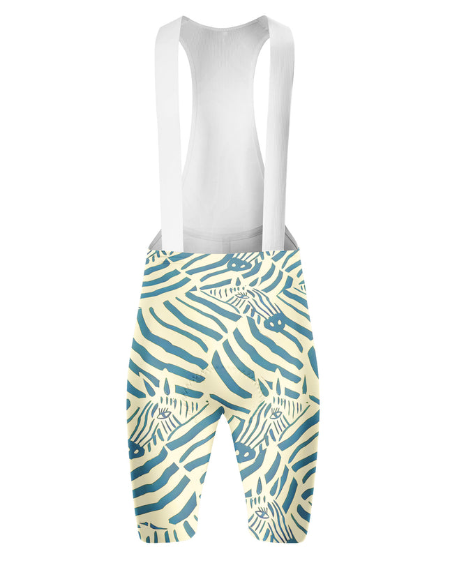 ROCKBROS Women's Hand-drawn Zebra Stripe Padded Bib Cycling Bibs