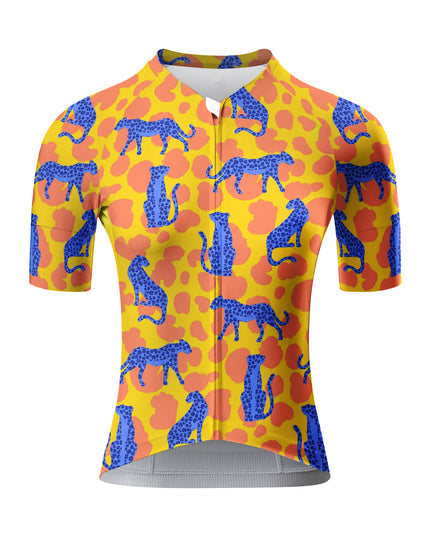 ROCKBROS Women Leopard Print Cycling Jersey Short Sleeve Breathable Bike Set