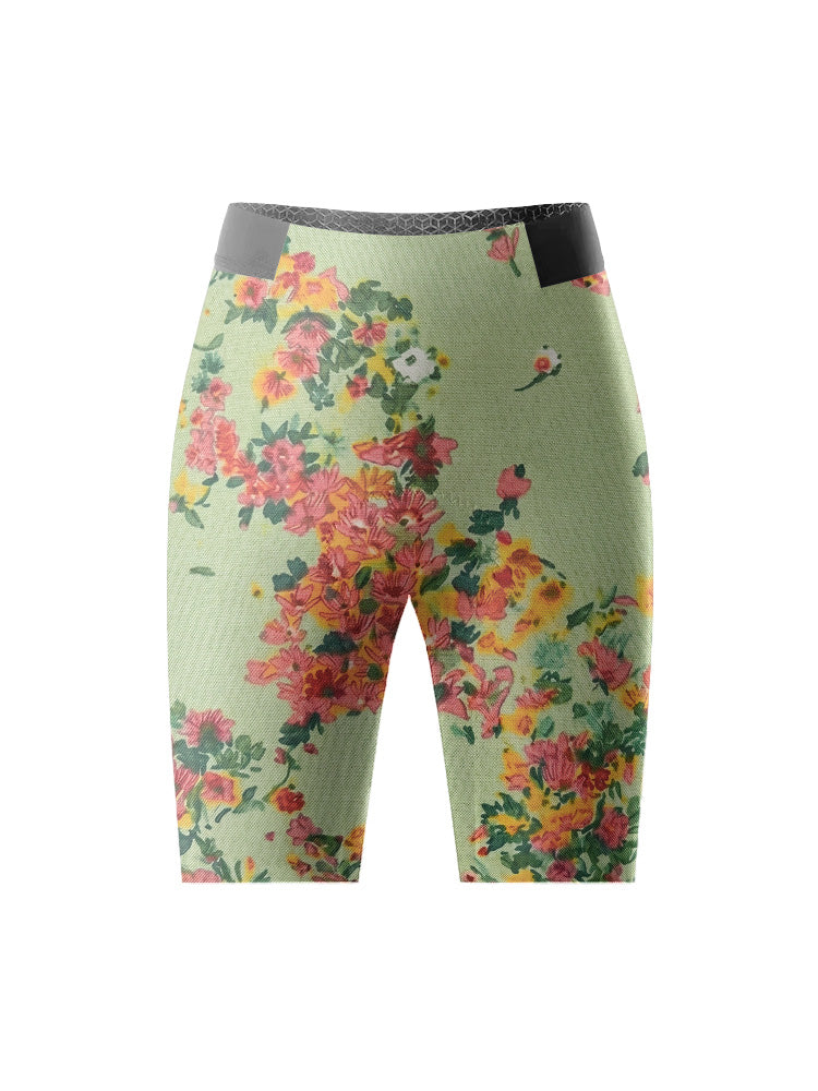 ROCKBROS Women's Vintage Floral Print Short Sleeve Cycling Jersey