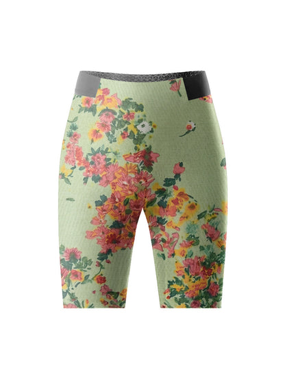 ROCKBROS Women's Vintage Floral Print Short Sleeve Cycling Jersey