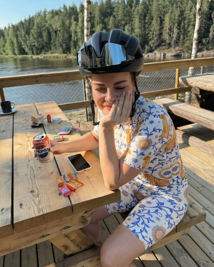 ROCKBROS Women's Boho Sun Moon Leopard Cycling Bibs