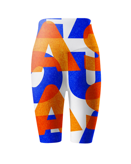 ROCKBROS Women Retro Typographic Art Short Yoga Pants