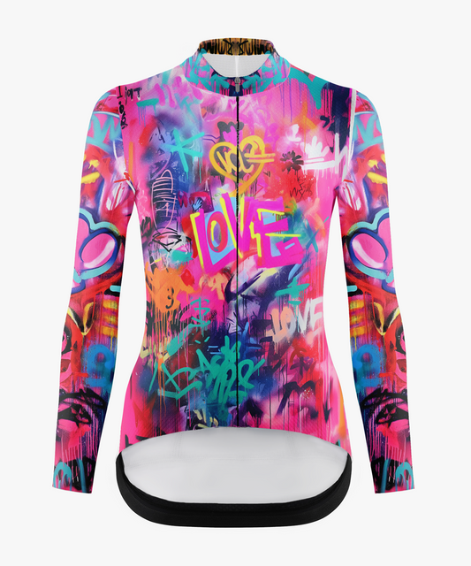Women's Graffiti Art Style "LOVE" Cycling Jersey