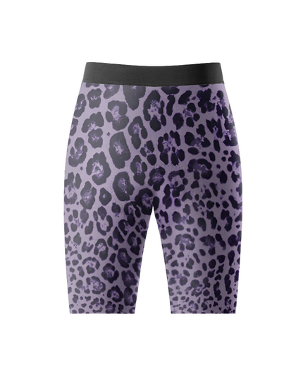 ROCKBROS Women's Neon Condense Vibrant Purple Leopard Print Aero Cycling Shorts