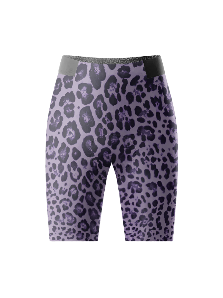 ROCKBROS Women's Fur Code Purple Leopard All-Weather Pro Aero Jersey