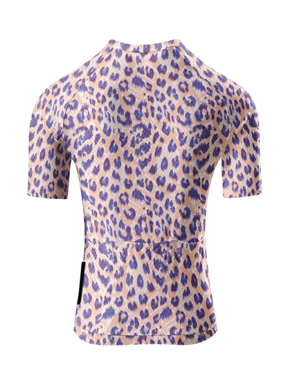 ROCKBROS Women's Gilded Safari All-Weather Gold-Textured Leopard Pro Jersey