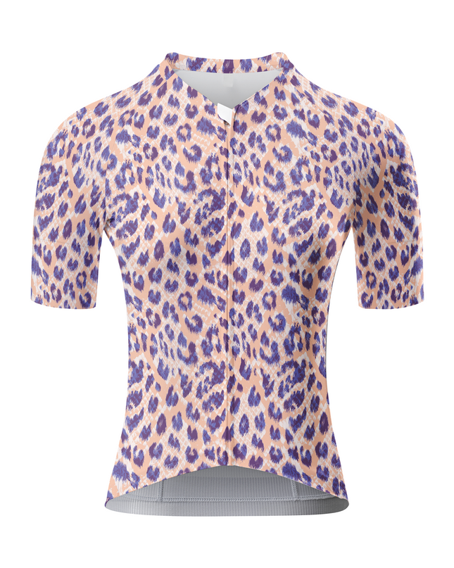 ROCKBROS Women's Gilded Safari All-Weather Gold-Textured Leopard Pro Jersey