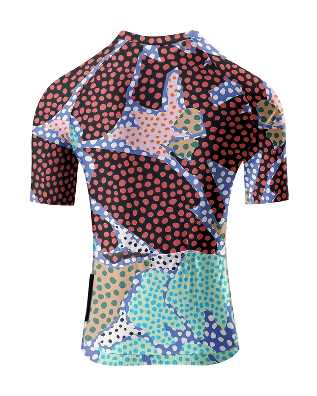 ROCKBROS Women's Polka-Dot Phantasm All-Weather Artistic Patchwork Pro Jersey