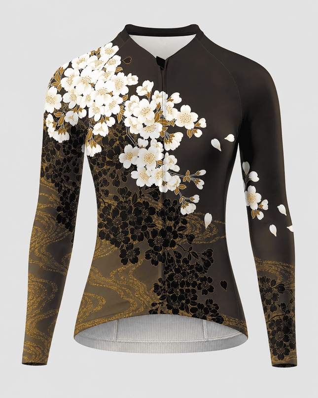 ROCKBROS Women's Midnight Blossom Short-Sleeve Cycling Jersey