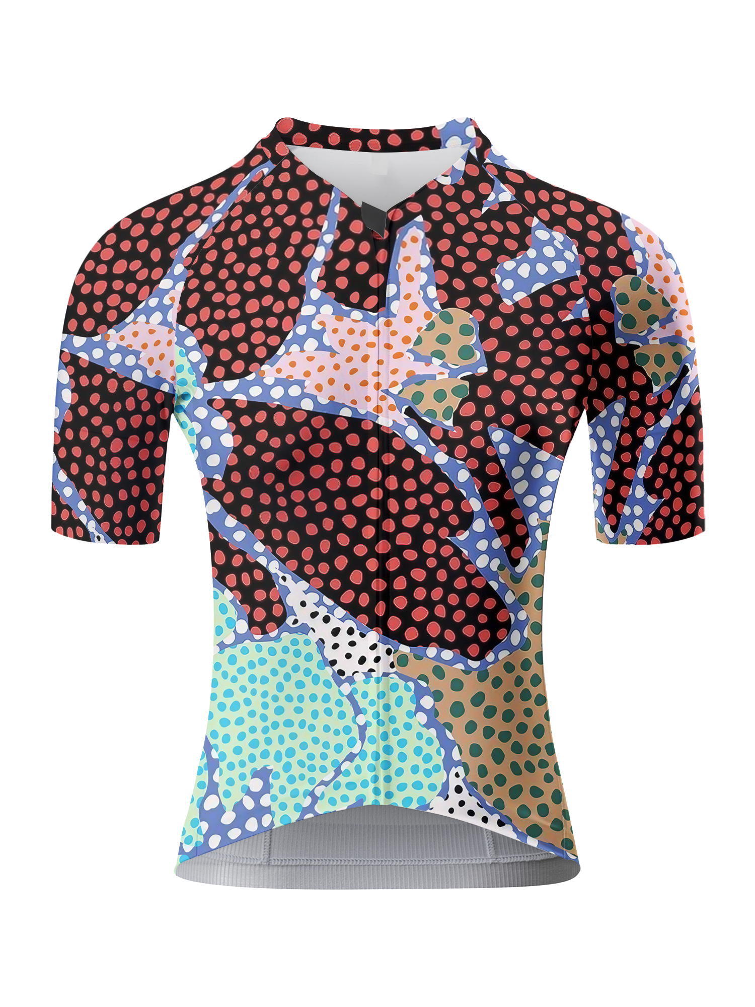 ROCKBROS Women's Polka-Dot Phantasm All-Weather Artistic Patchwork Pro Jersey