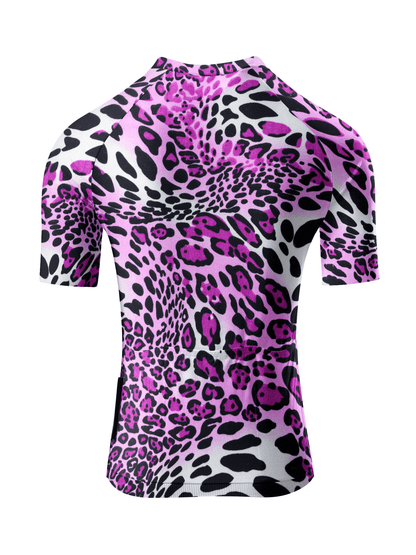ROCKBROS Women's Violet Leopard Pro-Performance Breathable Aero Jersey