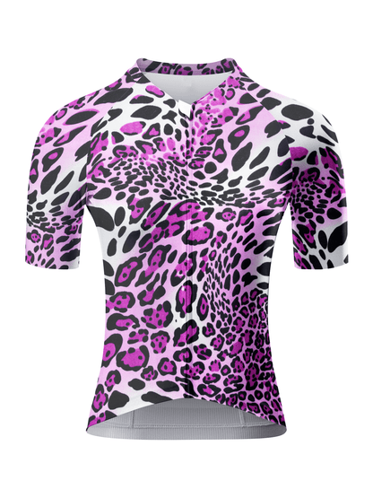 ROCKBROS Women's Violet Leopard Pro-Performance Breathable Aero Jersey