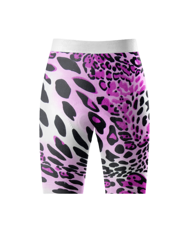 ROCKBROS Women's Lavender Leopard 3D Padded Pro Cycling Shorts