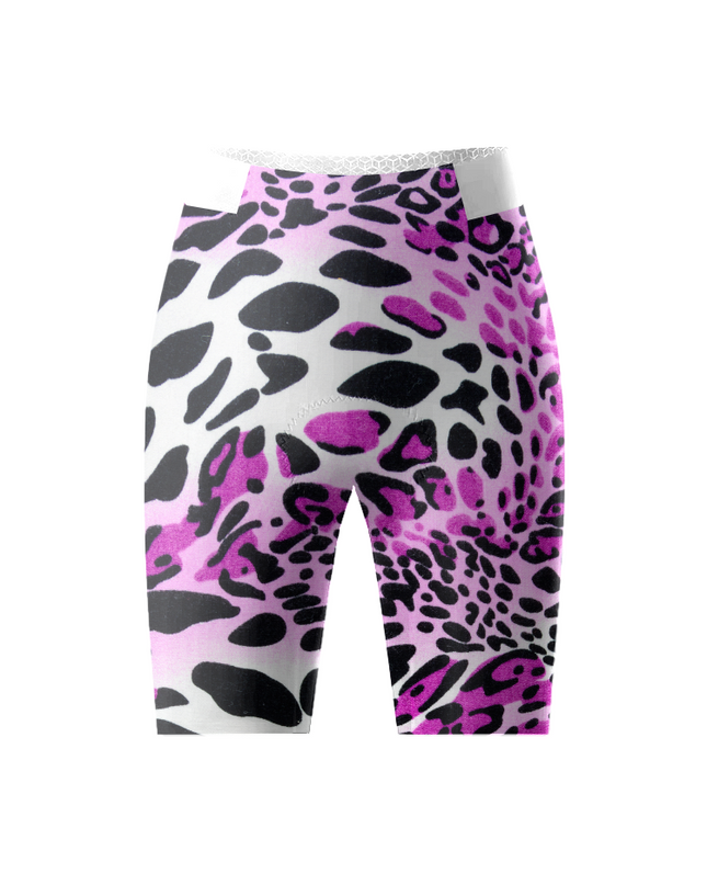 ROCKBROS Women's Lavender Leopard 3D Padded Pro Cycling Shorts