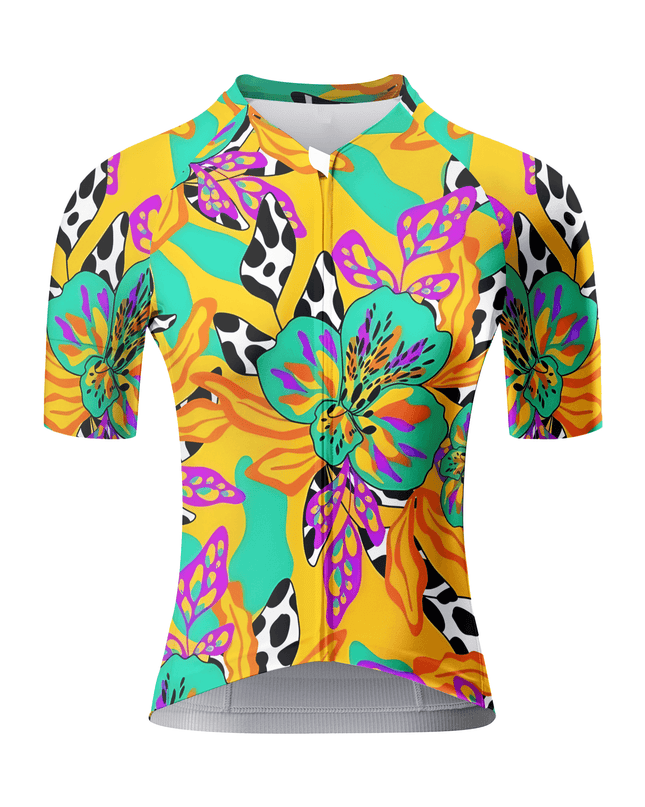 ROCKBROS Women's Tropical Orchid Wild Garden Aero Cycling Jersey