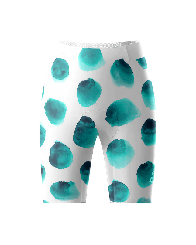 ROCKBROS Women's Cyan Watercolor Abstract Pro Short-Sleeve Jersey