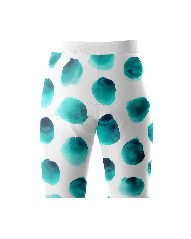ROCKBROS Women's Cyan Watercolor Abstract Pro Short-Sleeve Jersey