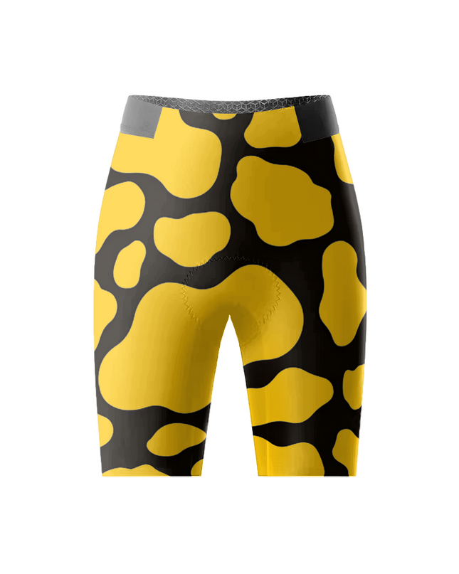 ROCKBROS Women's Abstract Cow-Pattern High-Elasticity Cycling Shorts