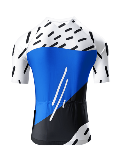 ROCKBROS Women's Cobalt Wave Abstract Dash Cycling Jersey