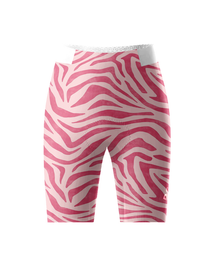 ROCKBROS Women's Rose Wave All-Weather Magenta Zebra Pro Bib Shorts