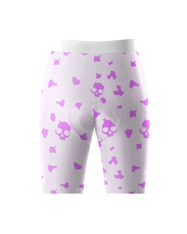 ROCKBROS Women's Lavender Phantasm All-Weather Skull-Pattern Pro Shorts