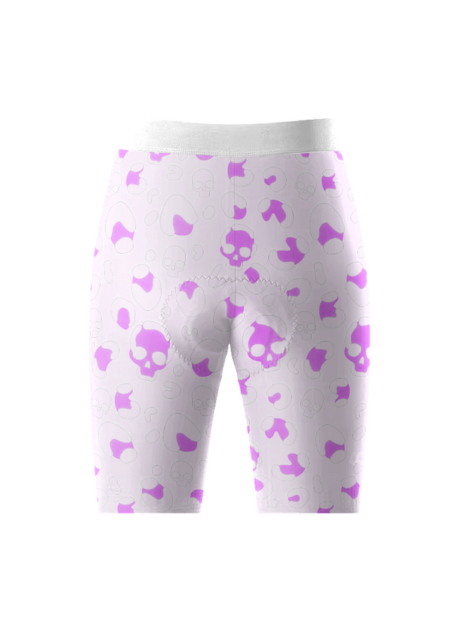 ROCKBROS Women's Lavender Phantasm All-Weather Skull-Pattern Pro Shorts