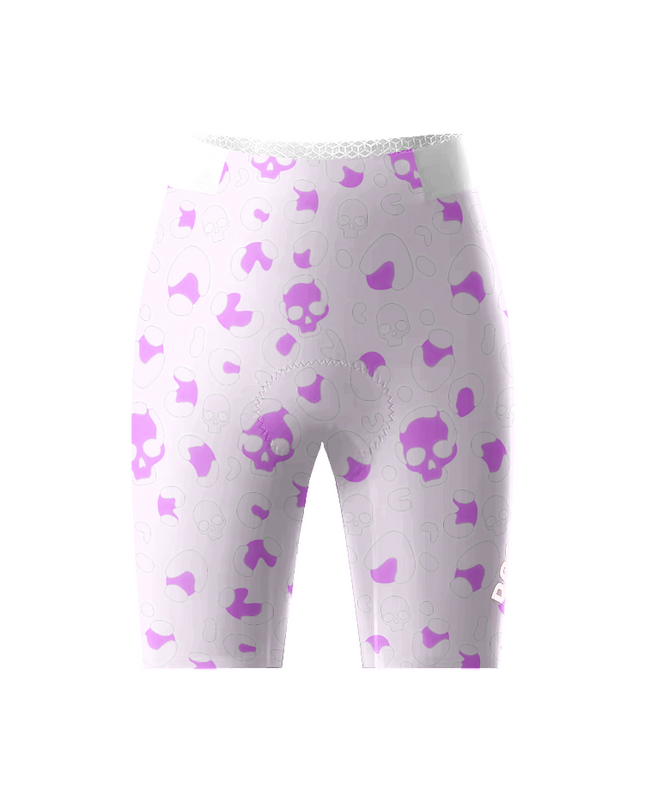 ROCKBROS Women's Lavender Phantasm All-Weather Skull-Pattern Pro Shorts