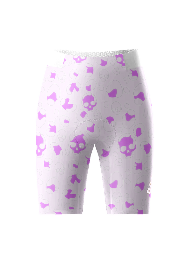 ROCKBROS Women's Lavender Phantasm All-Weather Skull-Pattern Pro Shorts