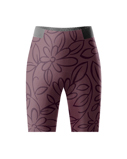 ROCKBROS Women's Berry Floral Outline Comfort Cycling Shorts