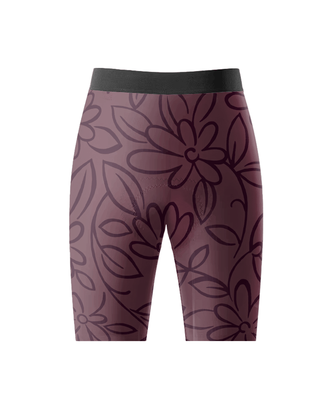ROCKBROS Women's Berry Floral Outline Comfort Cycling Shorts