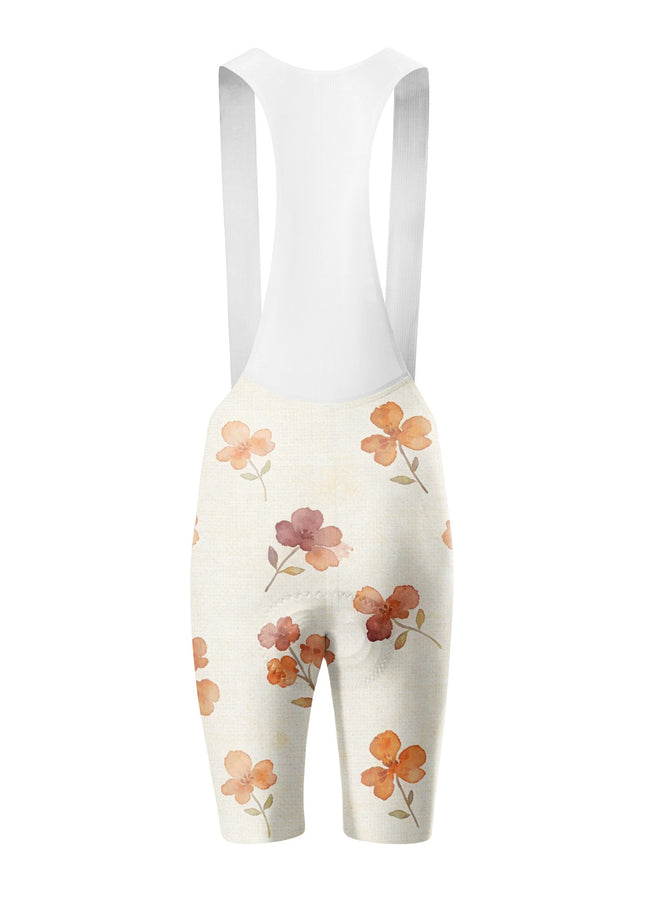 ROCKBROS Women Watercolor Orange Floral Short Sleeve Cycling Set
