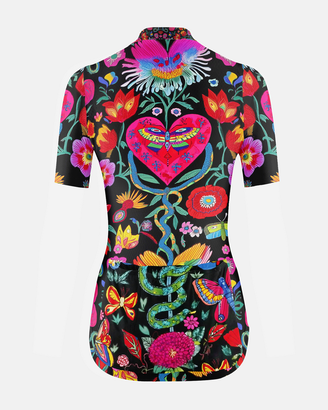 Women's Mexican Heart Floral Cycling Jersey