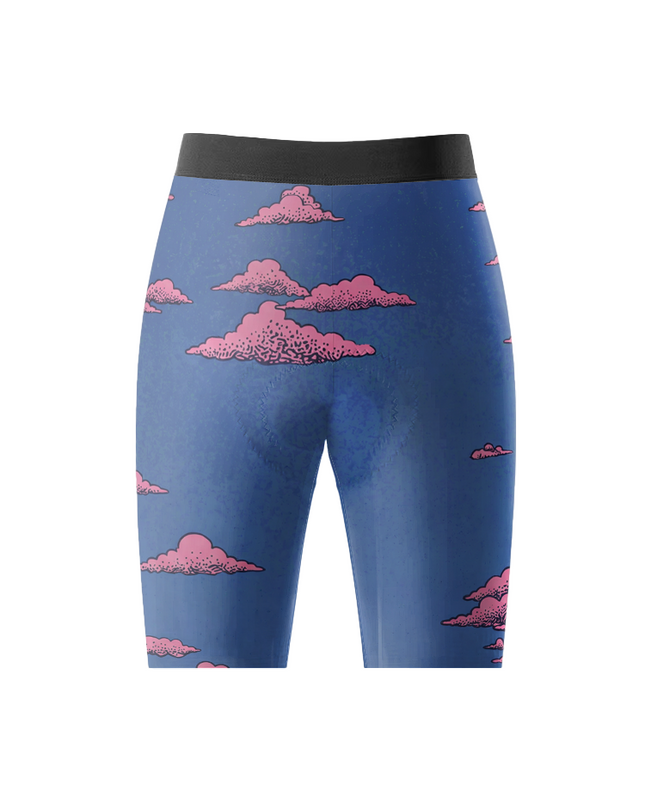 ROCKBROS Women's Dreamy Pink Cloud & Midnight Blue Performance Cycling Shorts