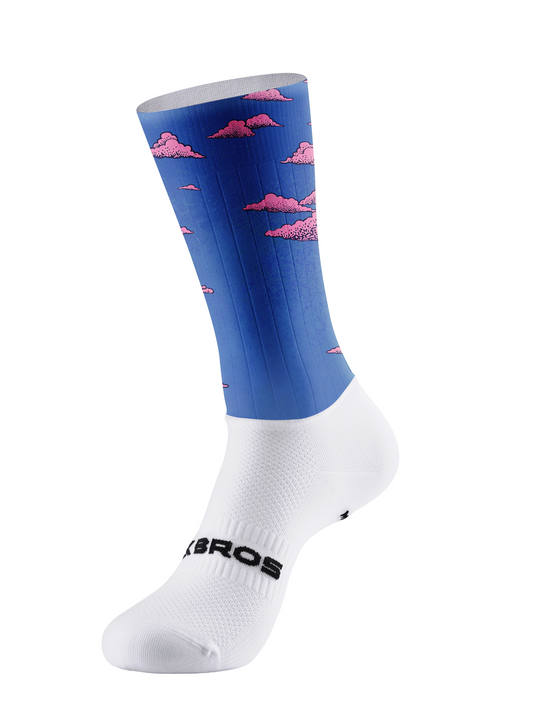 ROCKBROS Dreamy Pink Cloud Aero Cycling Socks
