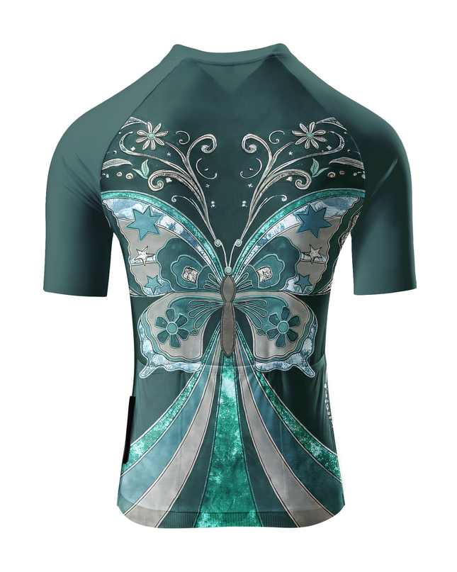 ROCKBROS Women's Enchanted Emerald Butterfly Pro Aero Jersey