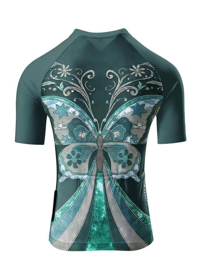 ROCKBROS Women's Enchanted Emerald Butterfly Pro Aero Jersey