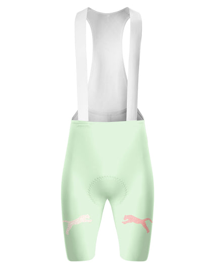 ROCKBROS Women's Mint Green Leopard Padded Bib Cycling Bibs
