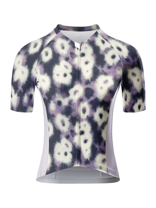 ROCKBROS Women's Lavender Mist All-Weather Tie-Dye Floral Pro Jersey