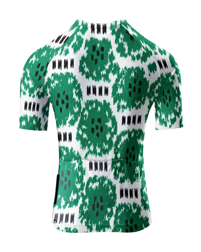 ROCKBROS Women's Psychedelic Green Abstract Pro Aero Jersey
